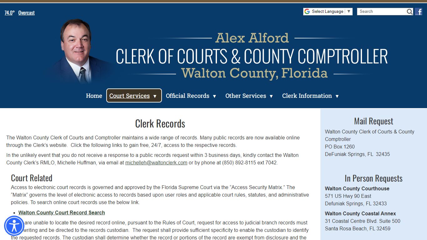 Court Records Request - Walton County Clerk of Courts ...