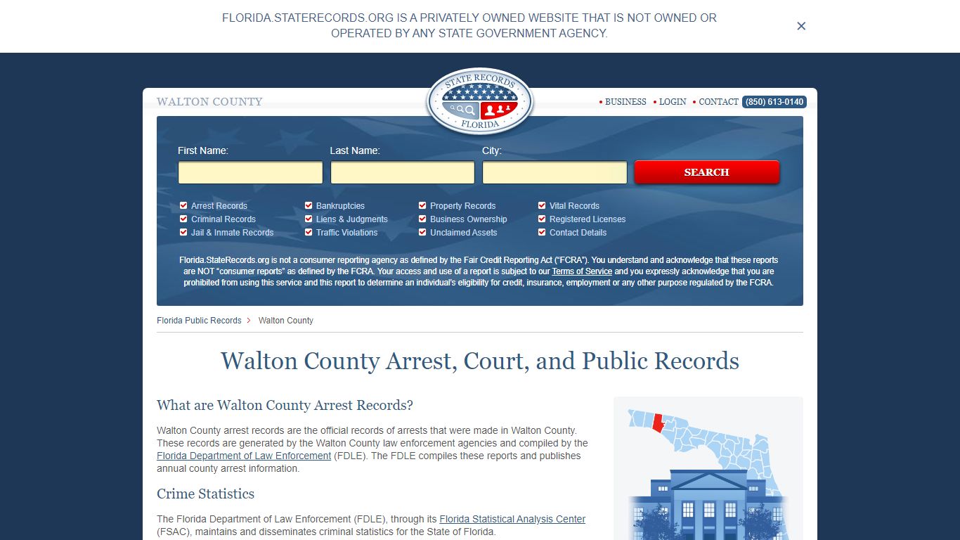 Walton County Arrest, Court, and Public Records